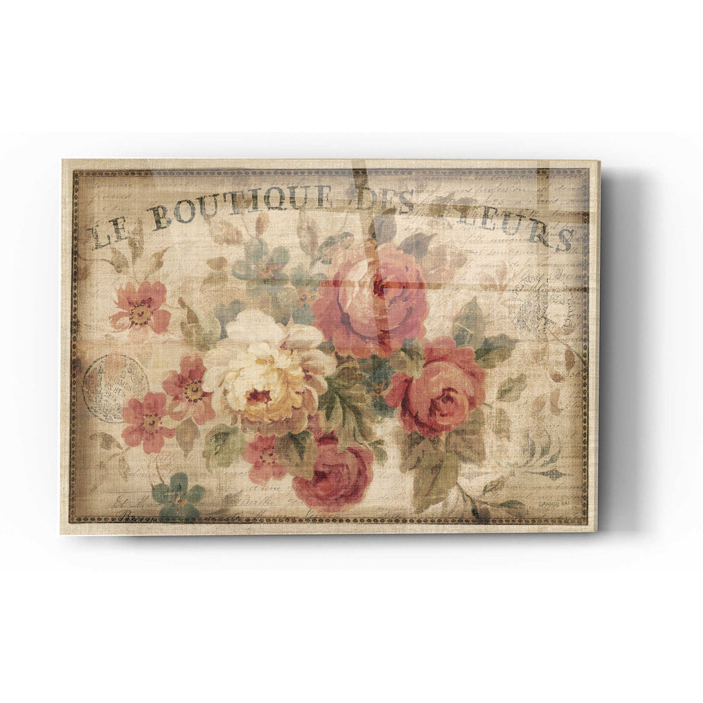Epic Art 'Parisian Flowers III' by Danhui Nai, Acrylic Glass Wall Art