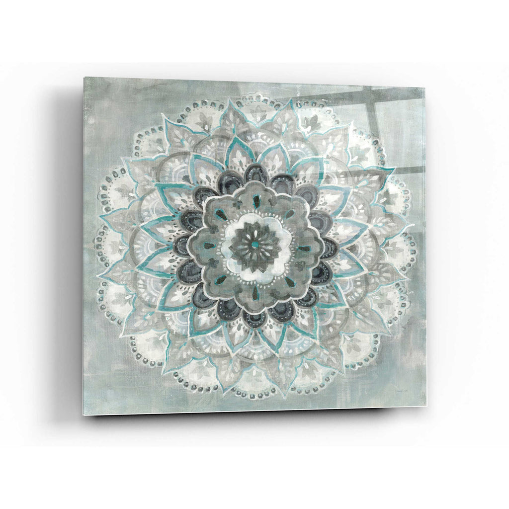 Epic Art 'Teal Sunburst' by Danhui Nai, Acrylic Glass Wall Art