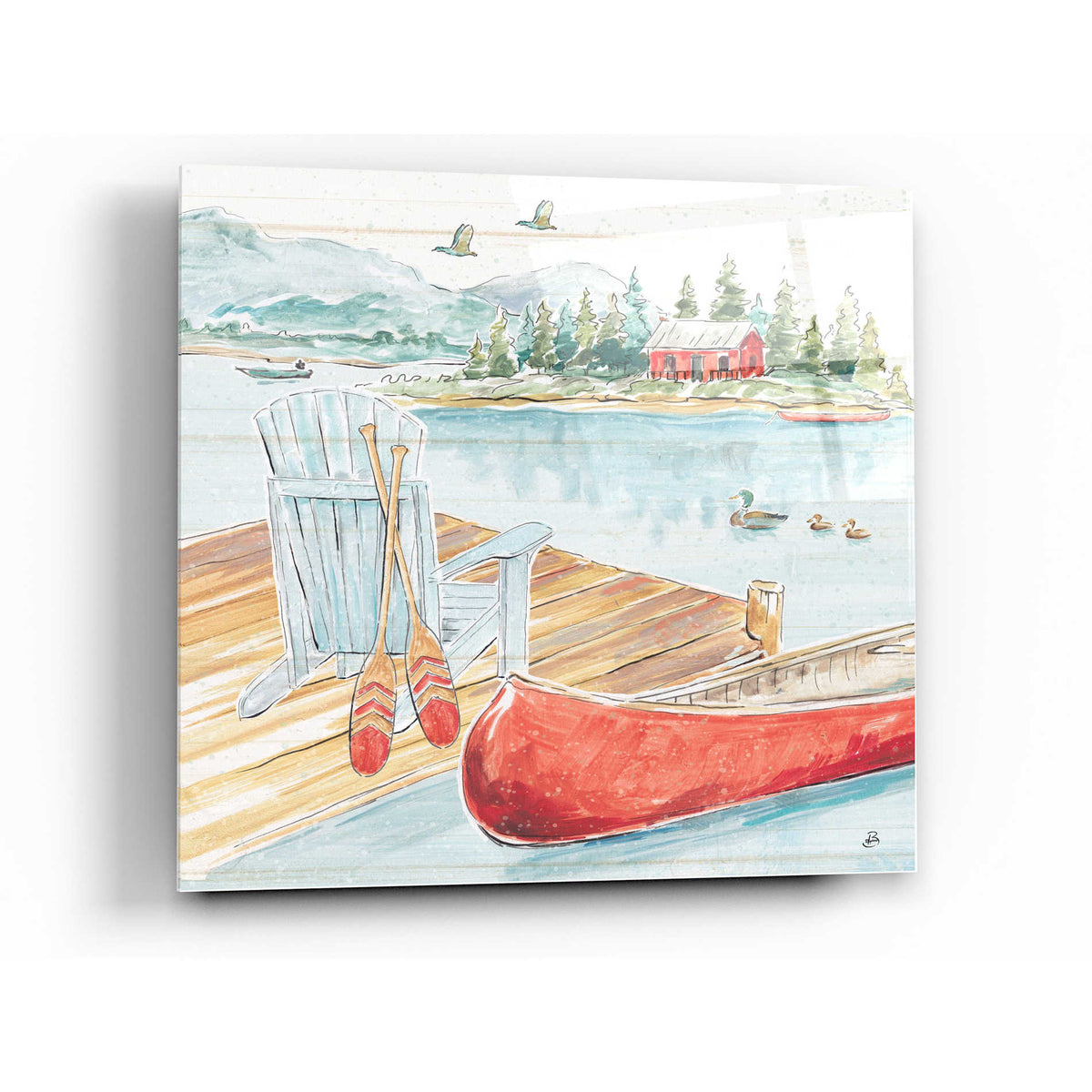 Epic Art 'Lake Moments III' by Daphne Brissonet, Acrylic Glass Wall Art