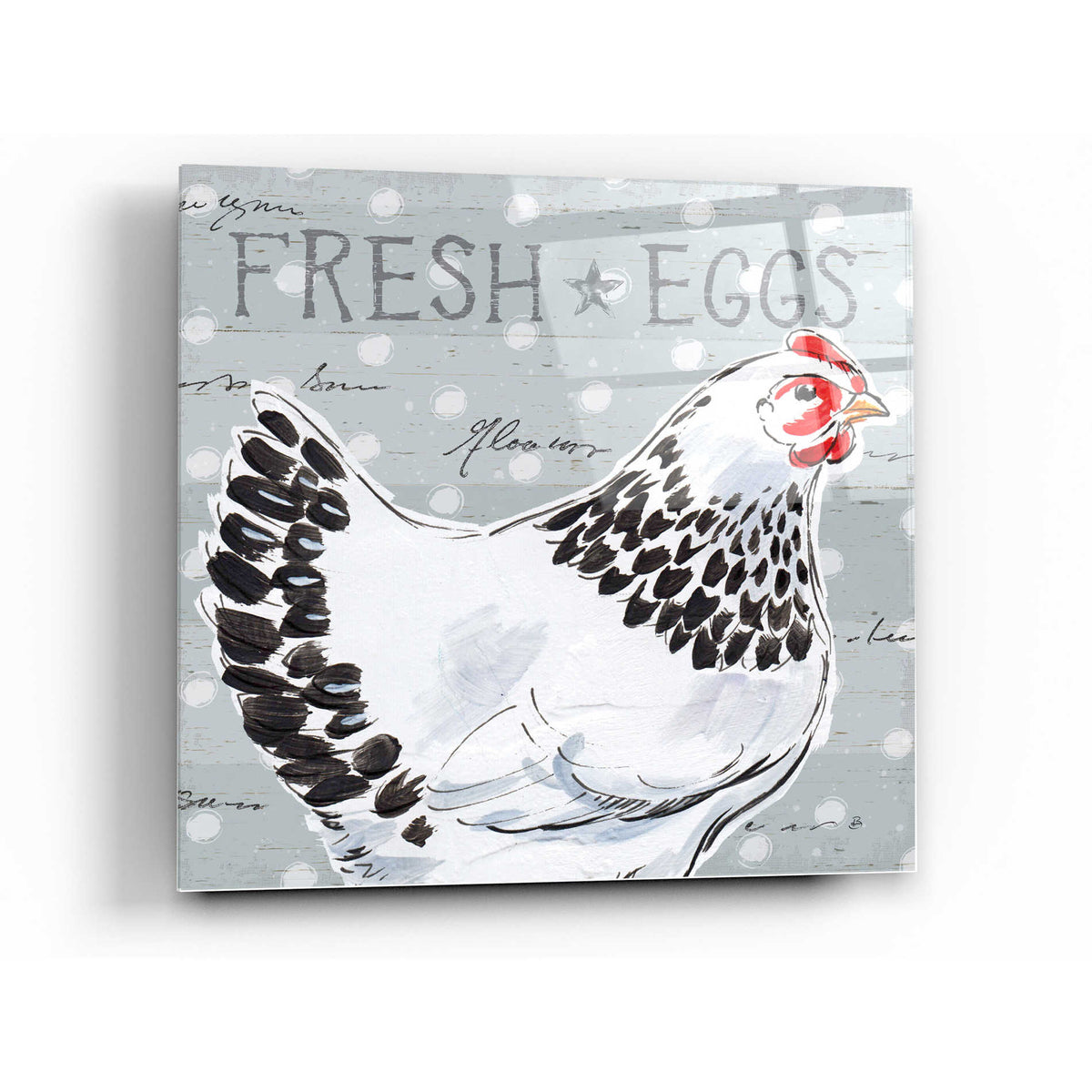 Epic Art 'Roosters Call II' by Daphne Brissonet, Acrylic Glass Wall Art