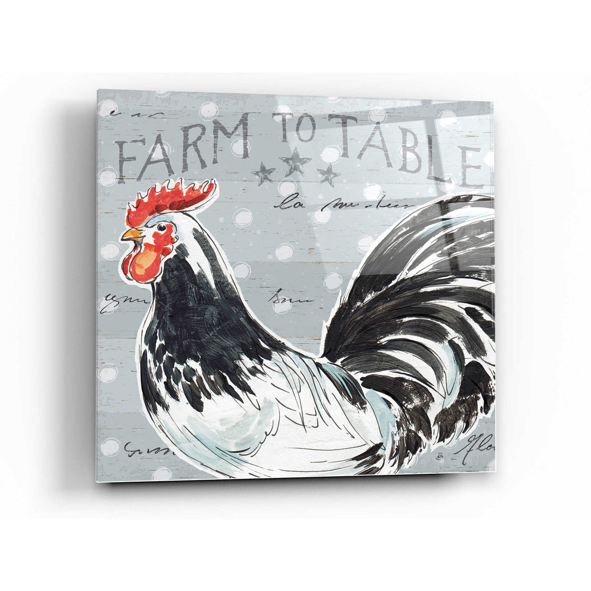 Epic Art 'Roosters Call III' by Daphne Brissonet, Acrylic Glass Wall Art