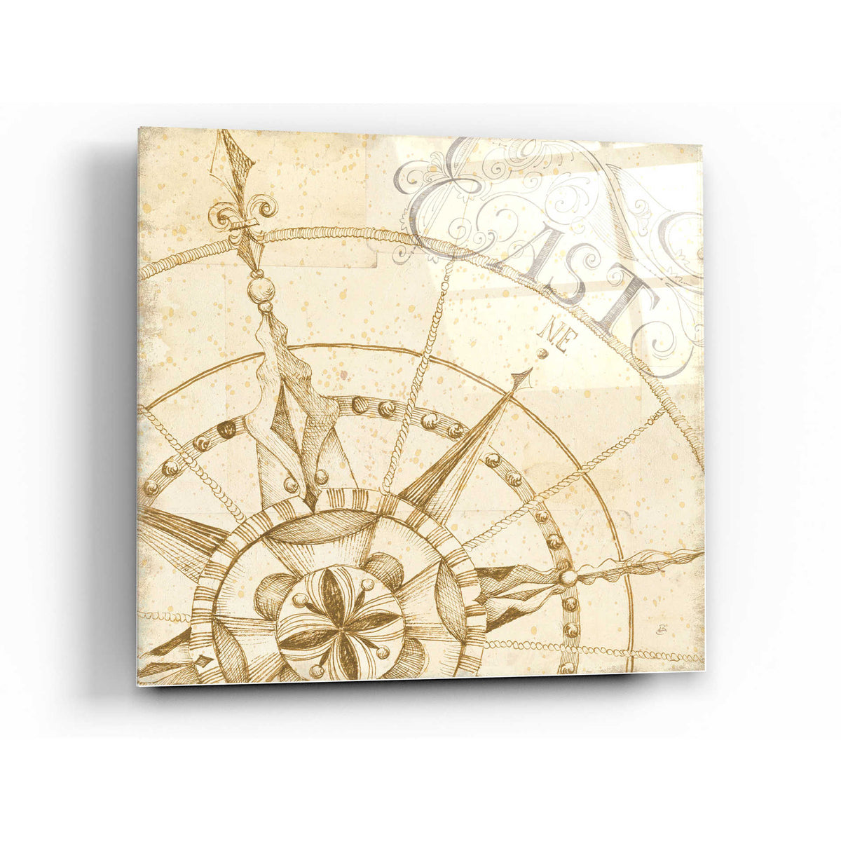 Epic Art 'Coast to Coast Sepia III' by Daphne Brissonet, Acrylic Glass Wall Art
