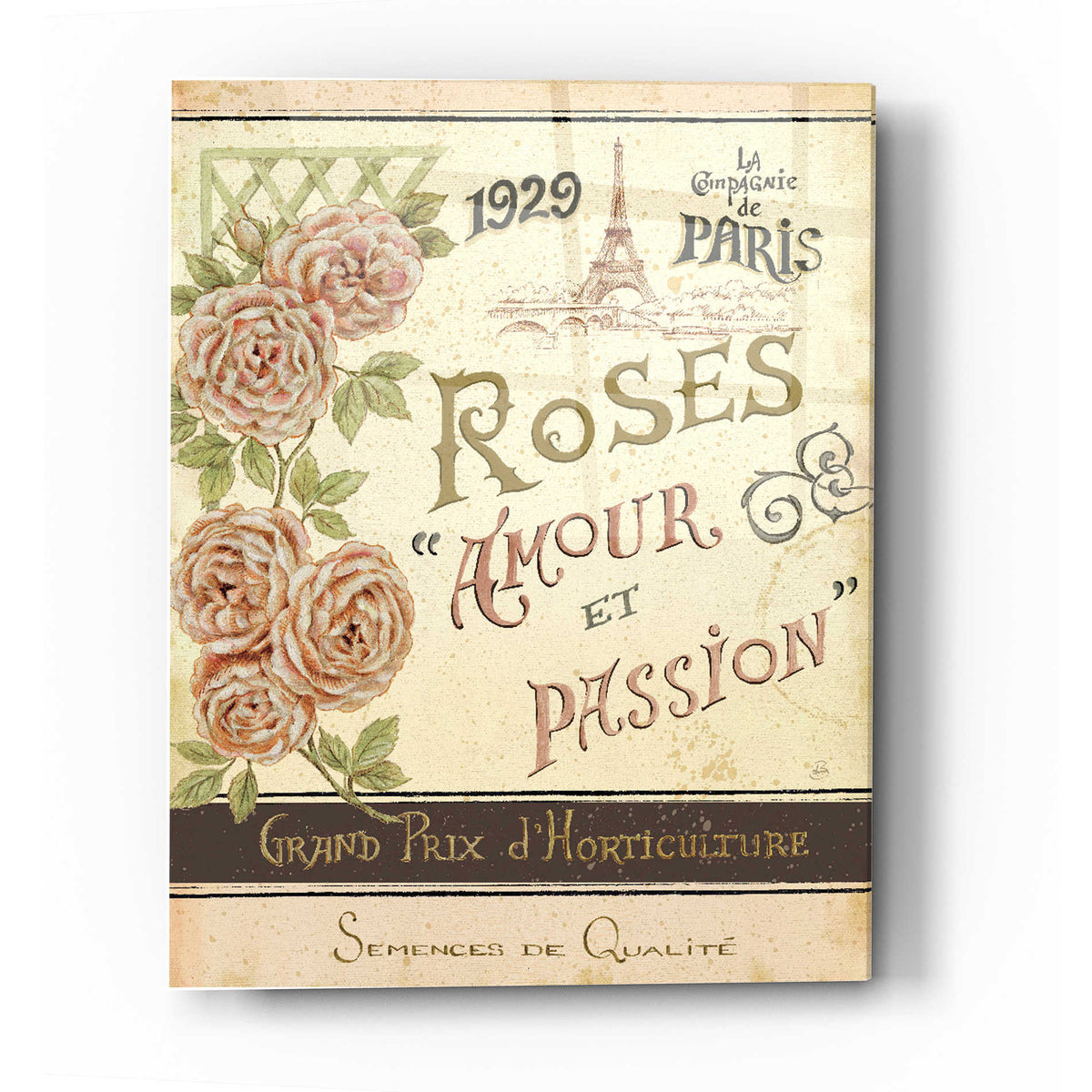 Epic Art 'French Seed Packet I' by Daphne Brissonet, Acrylic Glass Wall Art
