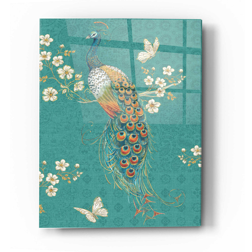 Epic Art 'Ornate Peacock XD' by Daphne Brissonet, Acrylic Glass Wall Art