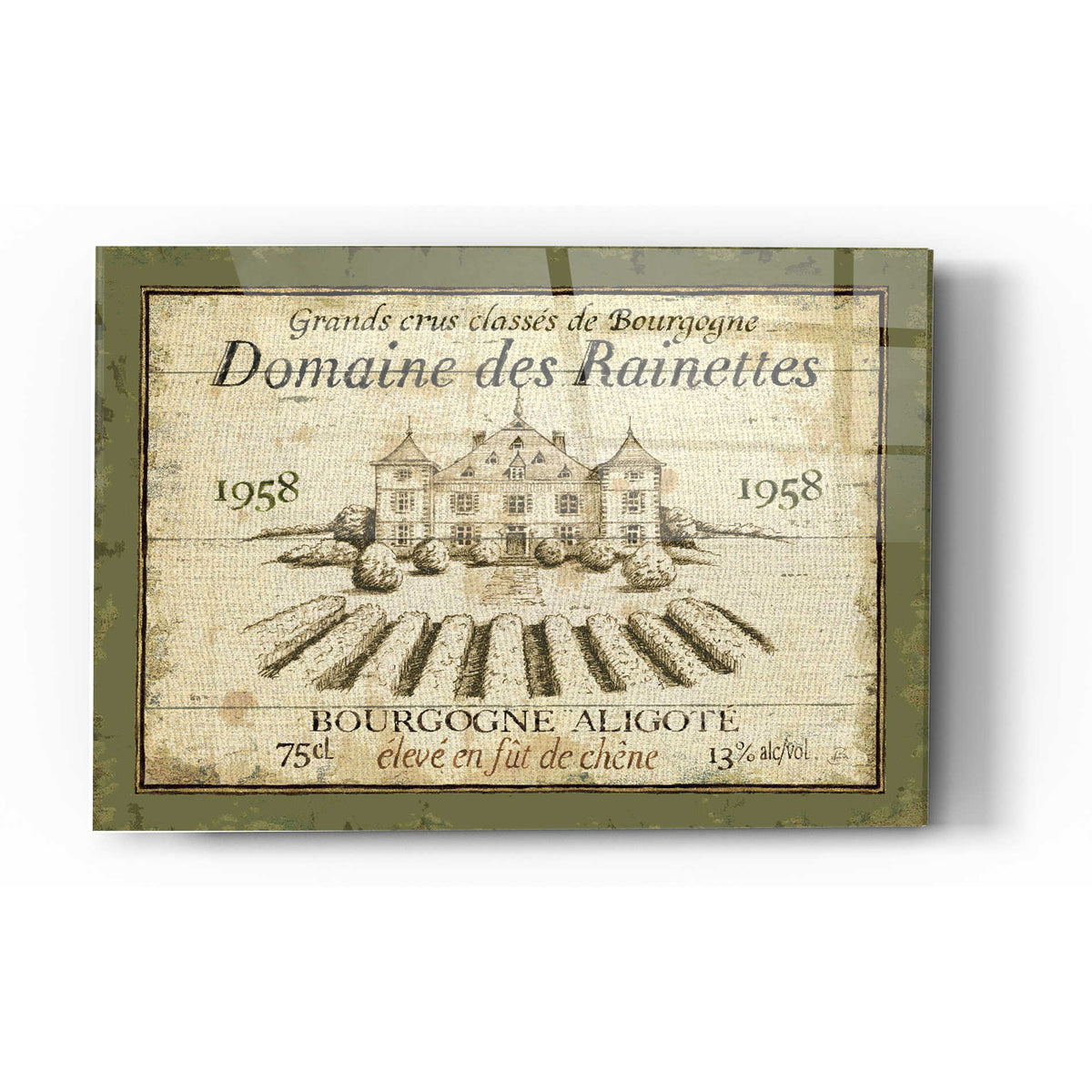 Epic Art 'French Wine Label III' by Daphne Brissonet, Acrylic Glass Wall Art
