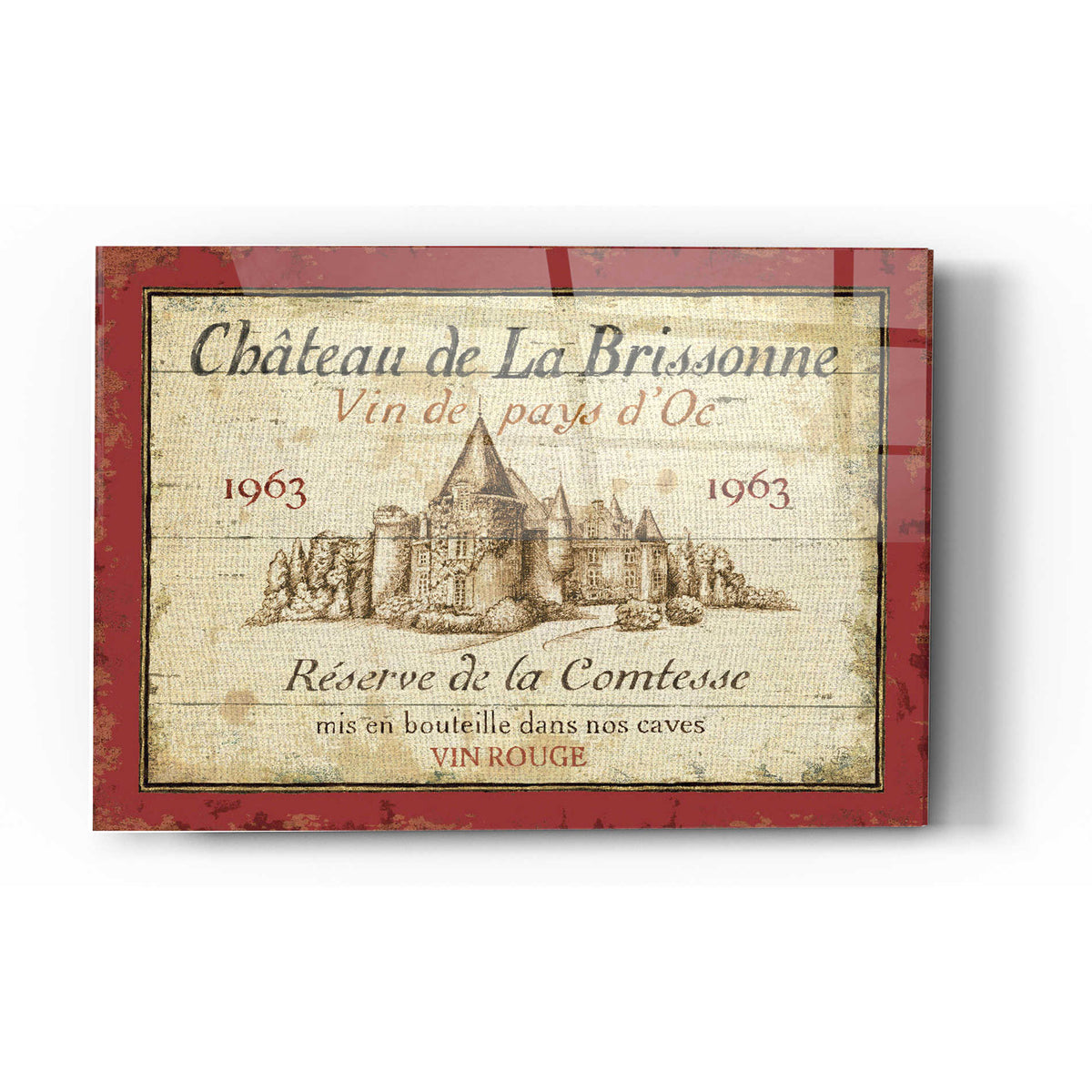 Epic Art 'French Wine Label I' by Daphne Brissonet, Acrylic Glass Wall Art