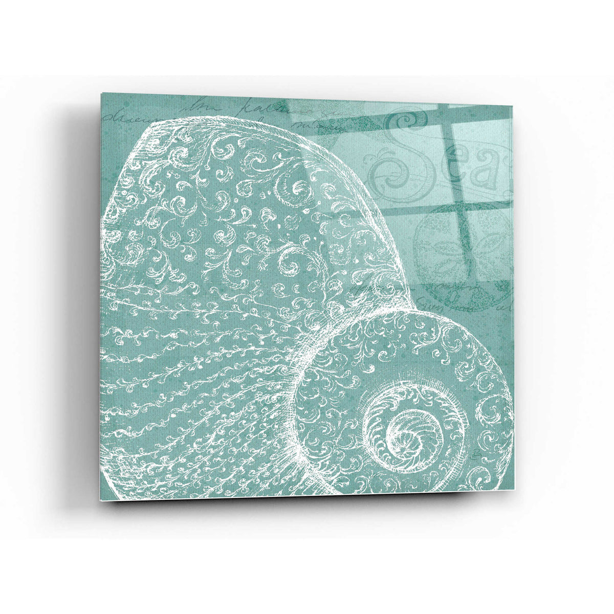 Epic Art 'Aqua Treasure IV' by Daphne Brissonet, Acrylic Glass Wall Art