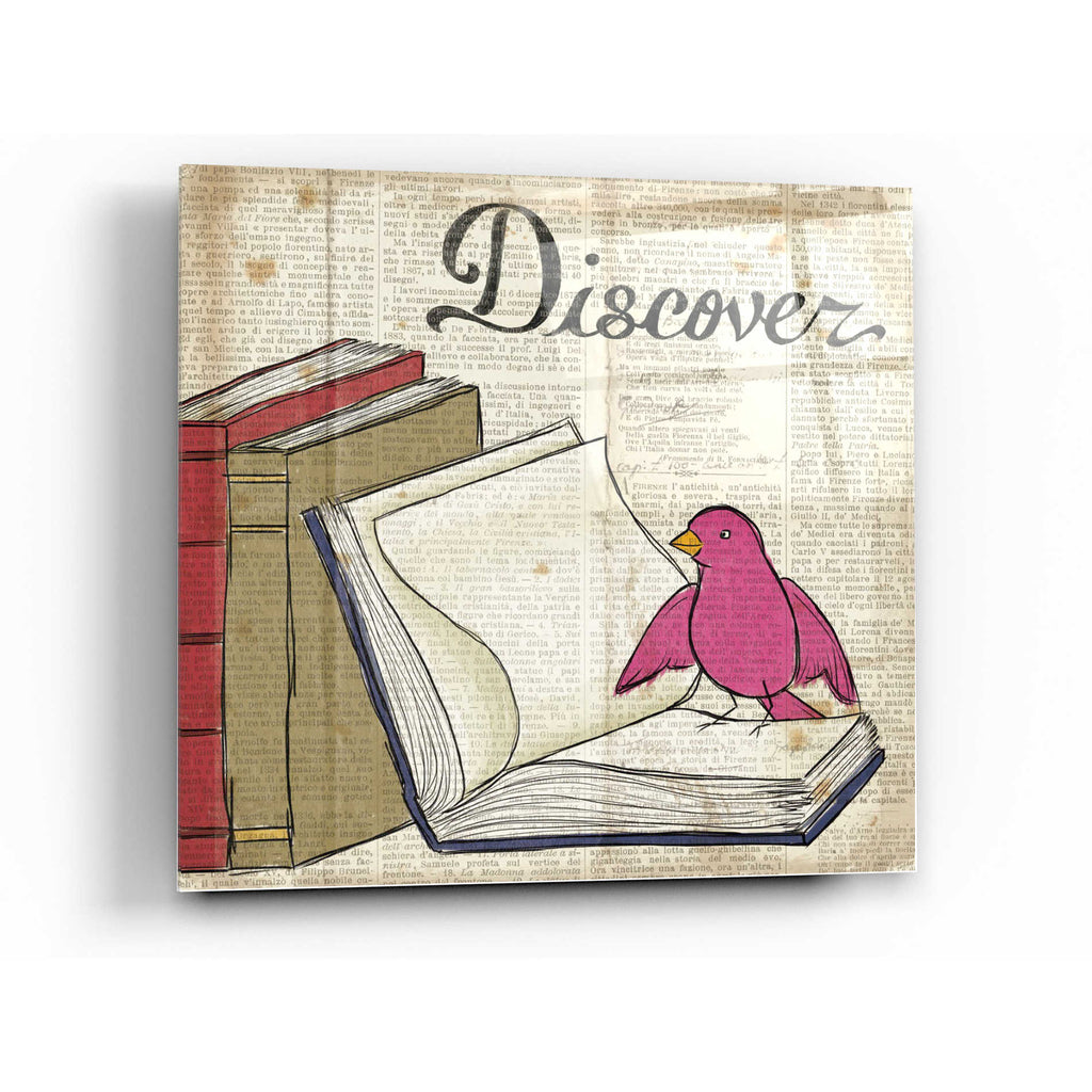 Epic Art 'Bird Inspiration Discover' by Elyse DeNeige, Acrylic Glass Wall Art