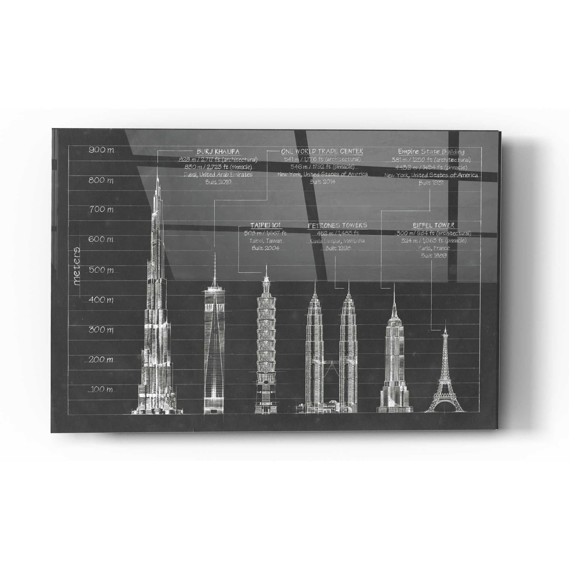 Epic Art 'Architectural Heights' by Ethan Harper Acrylic Glass Wall Art