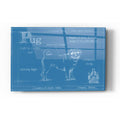 Epic Art 'Blueprint Pug' by Ethan Harper Acrylic Glass Wall Art