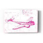 Epic Art 'Flight Schematic IV in Pink' by Ethan Harper Acrylic Glass Wall Art