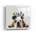 Epic Art 'English Bulldog and Birds' by Fab Funky Acrylic Glass Wall Art