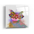 Epic Art 'Rainbow Splash Cat 1' by Fab Funky Acrylic Glass Wall Art