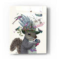 Epic Art 'Squirrel Birdkeeper and Blue Acorns' by Fab Funky Acrylic Glass Wall Art