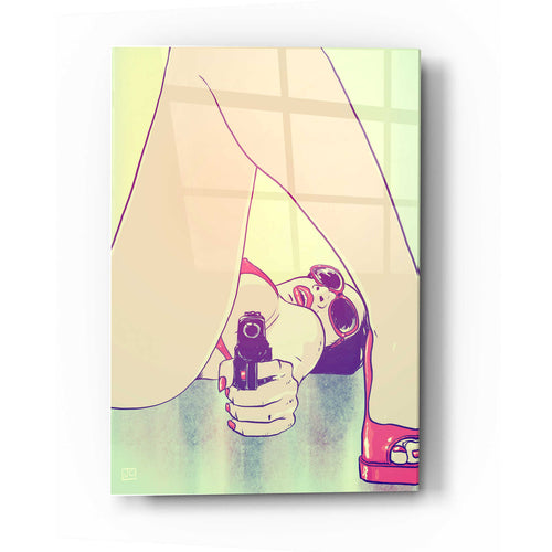 Epic Art "Girl with Gun" by Giuseppe Cristiano, Acrylic Glass Wall Art