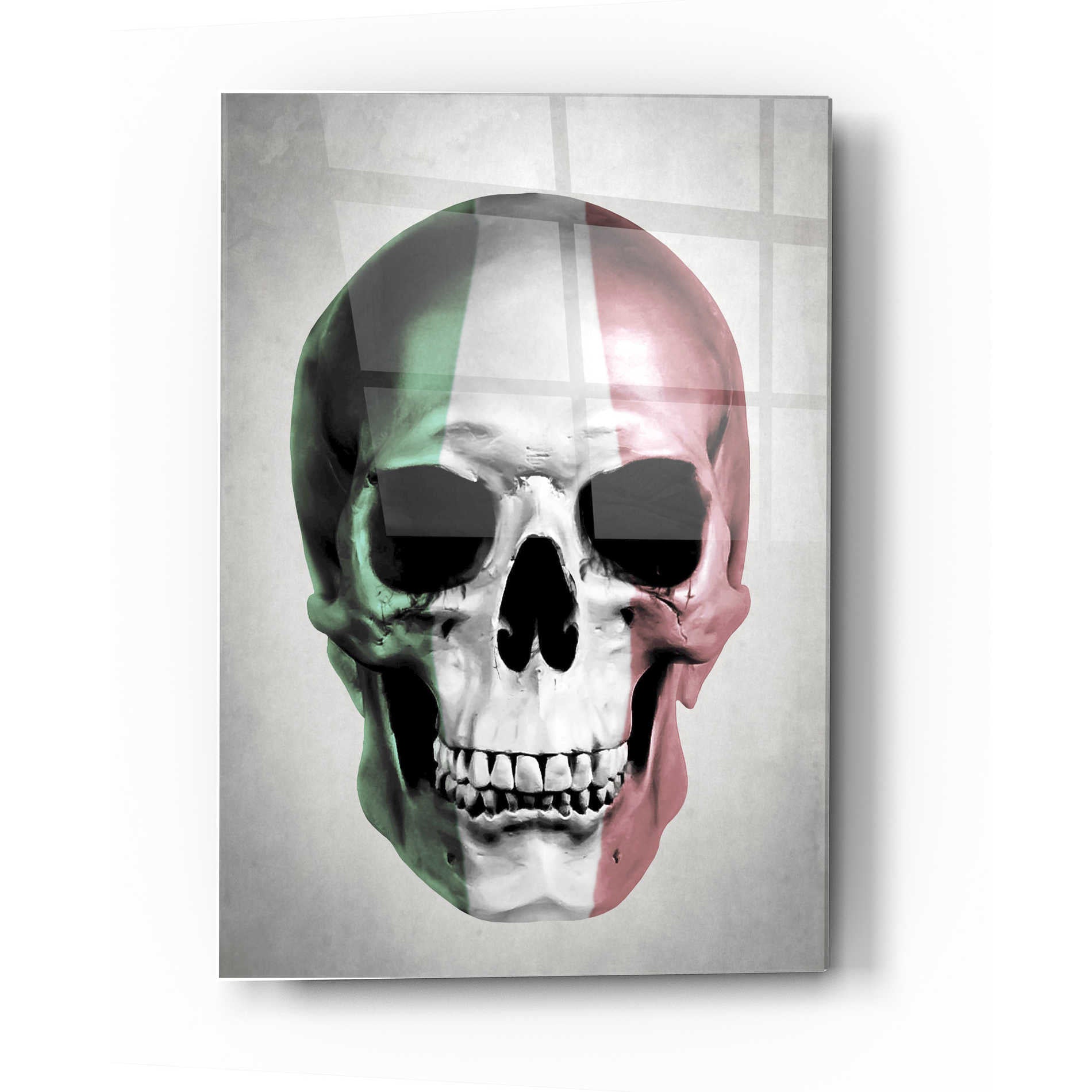 Epic Art 'Italian Skull Grey' by Nicklas Gustafsson, Acrylic Glass Wall Art