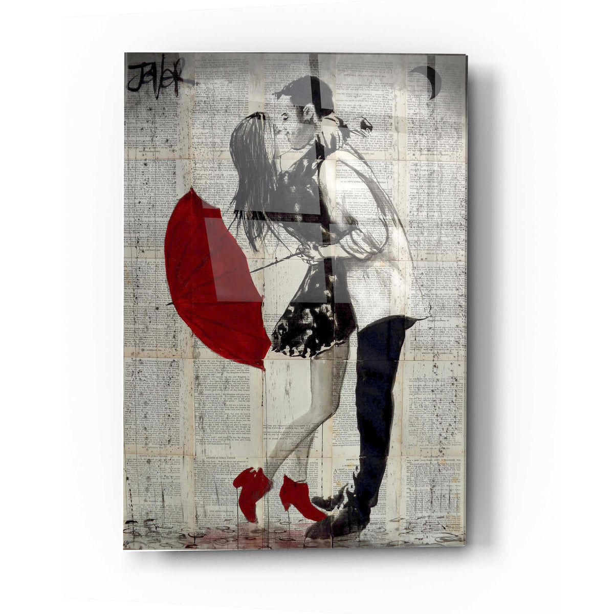 Epic Art 'Never Mnd The Rain' by Loui Jover, Acrylic Glass Wall Art