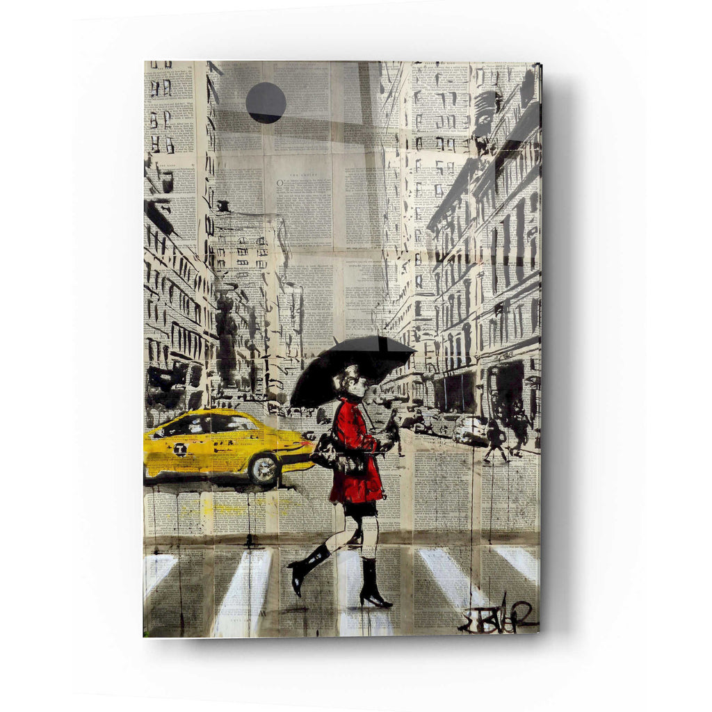 Epic Art 'Red Coat' by Loui Jover, Acrylic Glass Wall Art