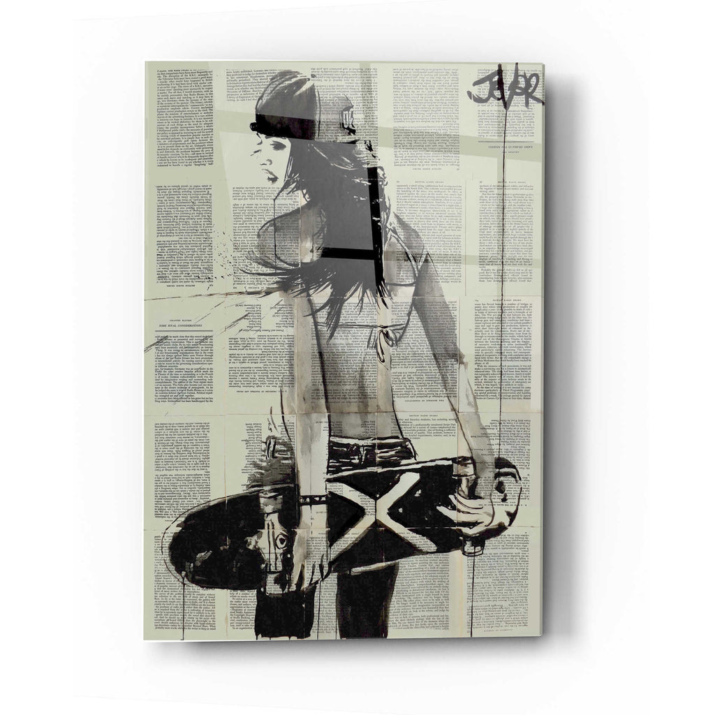 Epic Art 'Sk8Ter Gurl' by Loui Jover, Acrylic Glass Wall Art