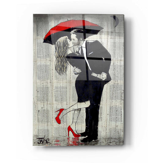 Epic Art 'The Kissing Rain' by Loui Jover, Acrylic Glass Wall Art