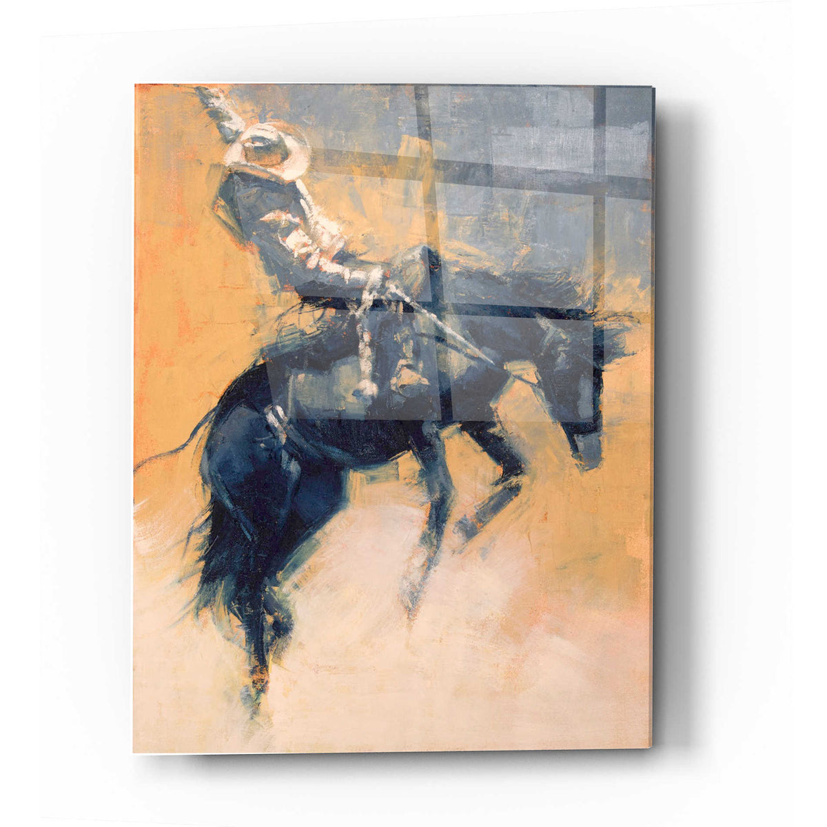 Epic Art 'Mood Indigo III' by Julie T. Acrylic Glass Wall Art