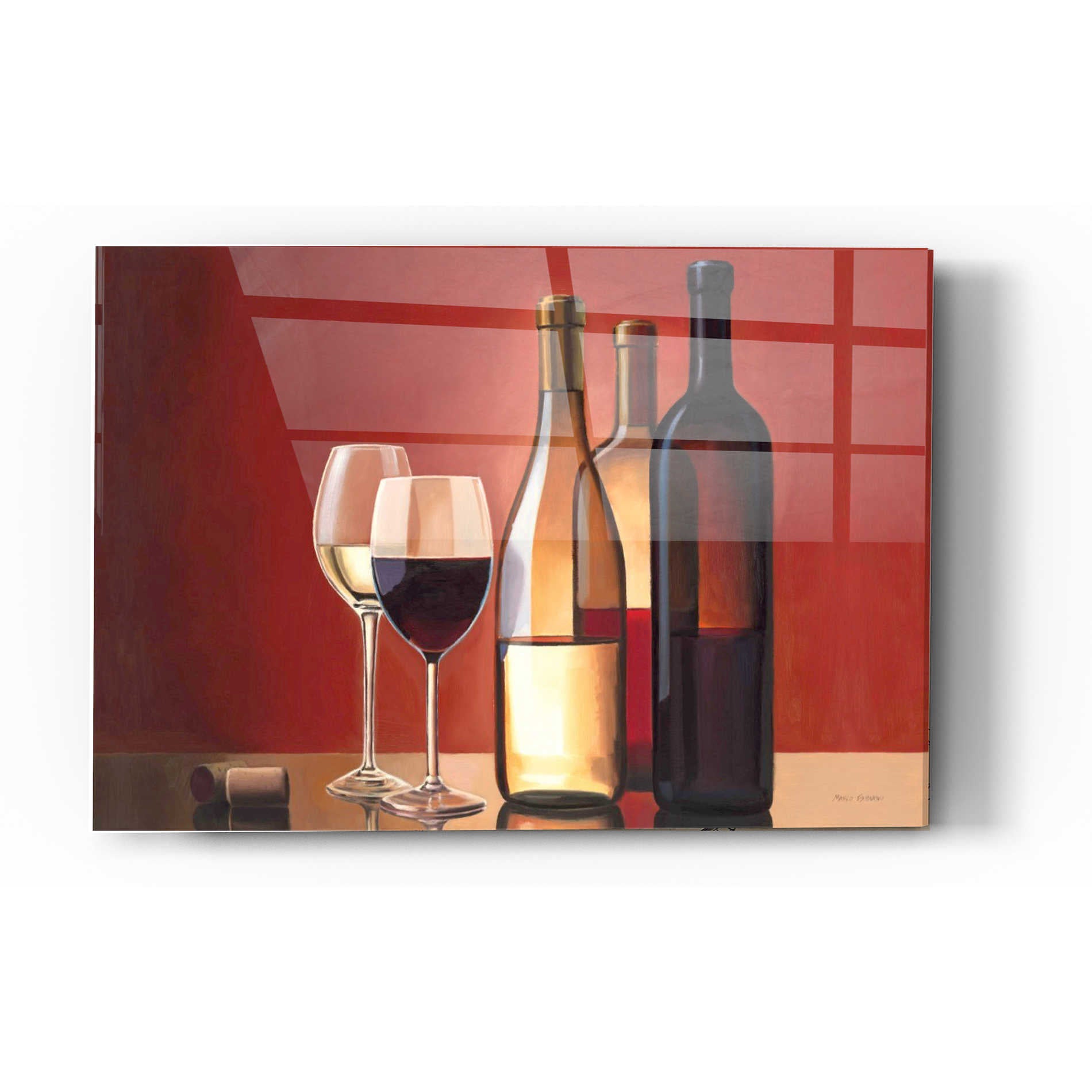 Epic Art 'Wine Trio' by Marco Fabiano, Acrylic Glass Wall Art