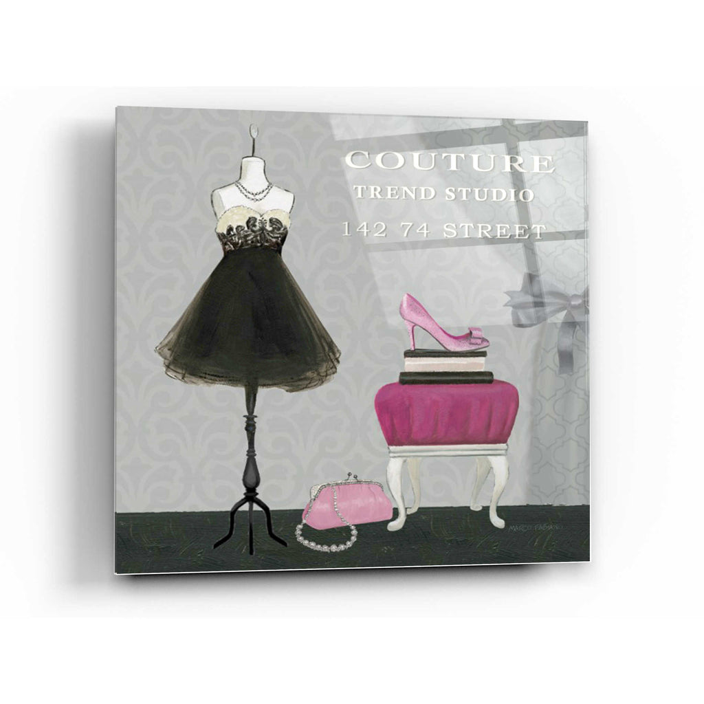 Epic Art 'Dress Fitting Boutique Sq III' by Marco Fabiano, Acrylic Glass Wall Art