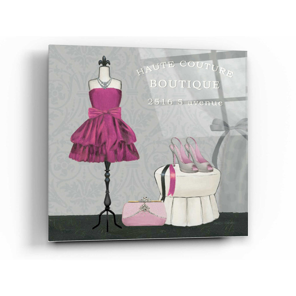 Epic Art 'Dress Fitting Boutique Sq II' by Marco Fabiano, Acrylic Glass Wall Art