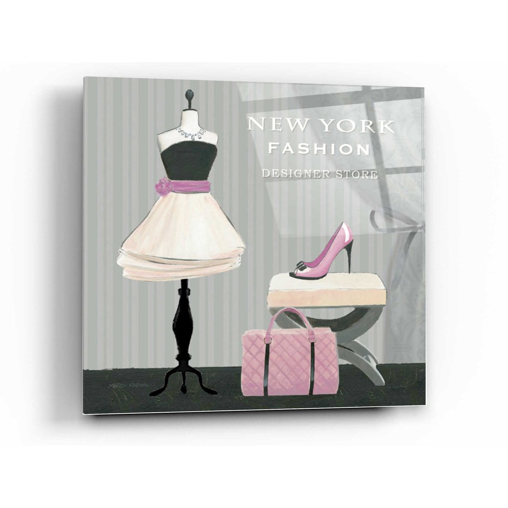 Epic Art 'Dress Fitting Boutique Sq I' by Marco Fabiano, Acrylic Glass Wall Art