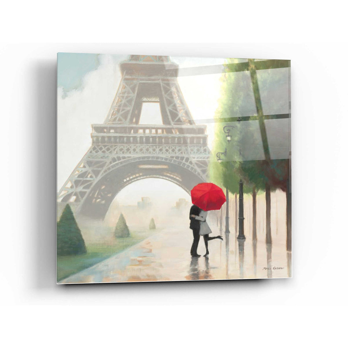 Epic Art 'Paris Romance II' by Marco Fabiano, Acrylic Glass Wall Art