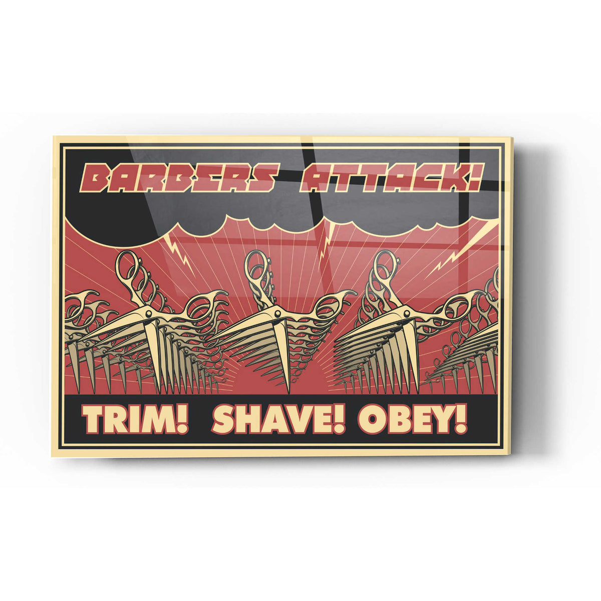 Epic Art 'Barbershop' Acrylic Glass Wall Art