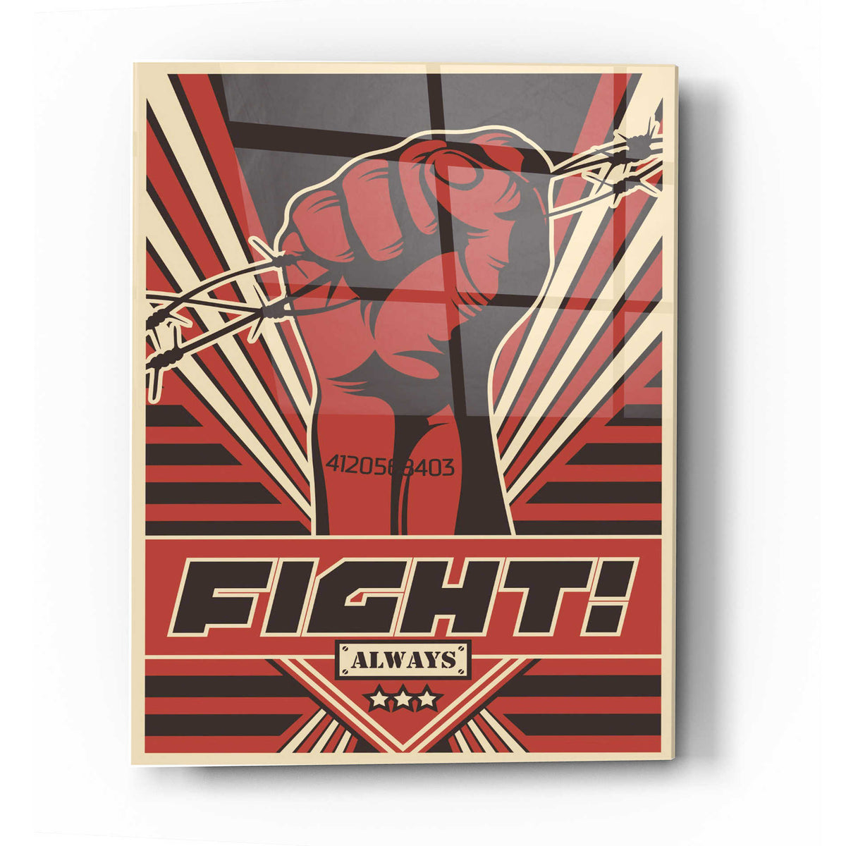 Epic Art 'Fight' Acrylic Glass Wall Art
