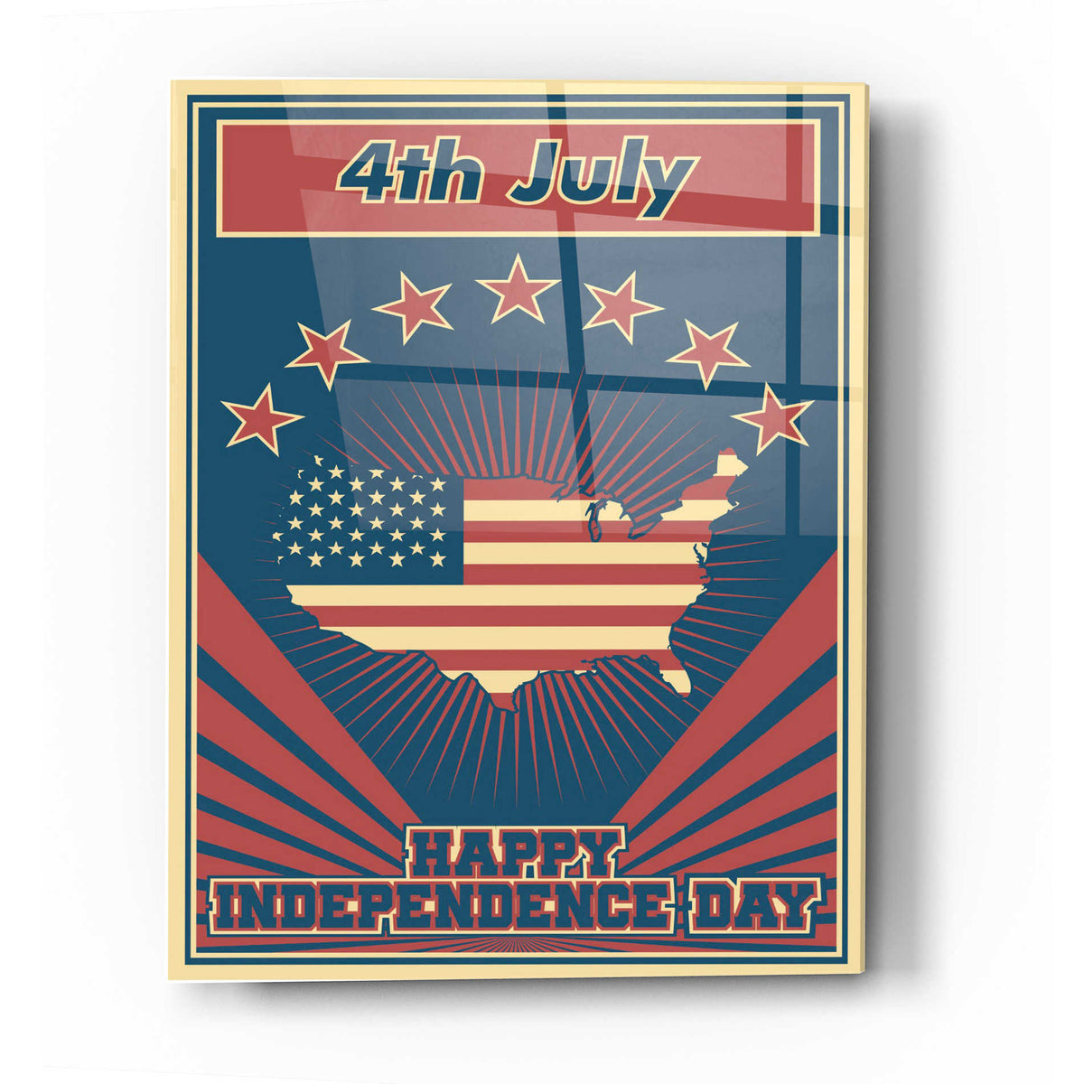 Epic Art 'Independence Day USA' Acrylic Glass Wall Art