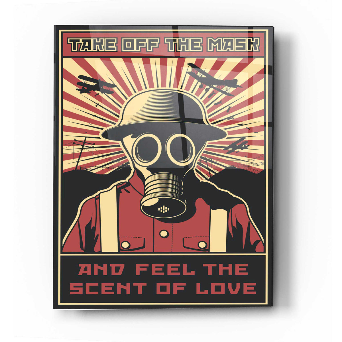Epic Art 'Gas Mask' Acrylic Glass Wall Art