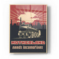 Epic Art 'Motherland Needs Locomotives' Acrylic Glass Wall Art