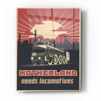 Epic Art 'Motherland Needs Locomotives' Acrylic Glass Wall Art
