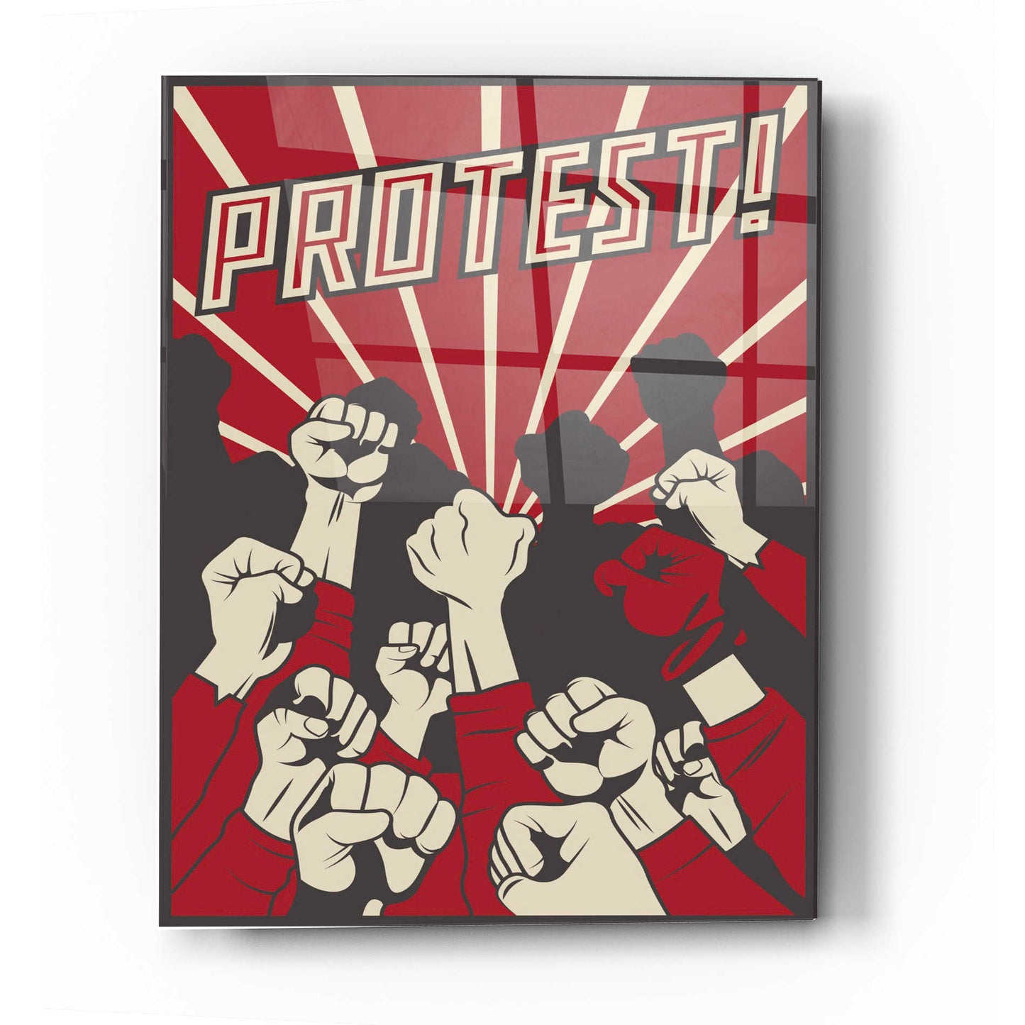 Epic Art 'Protest' Acrylic Glass Wall Art