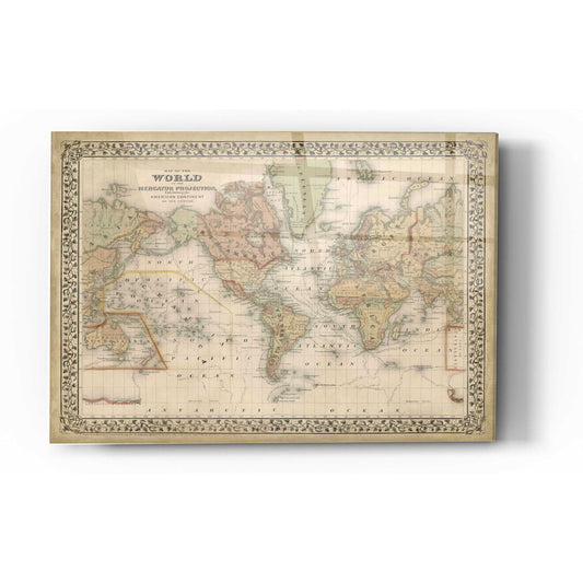 Epic Art 'Mitchell's World Map' by Mitchell Acrylic Glass Wall Art