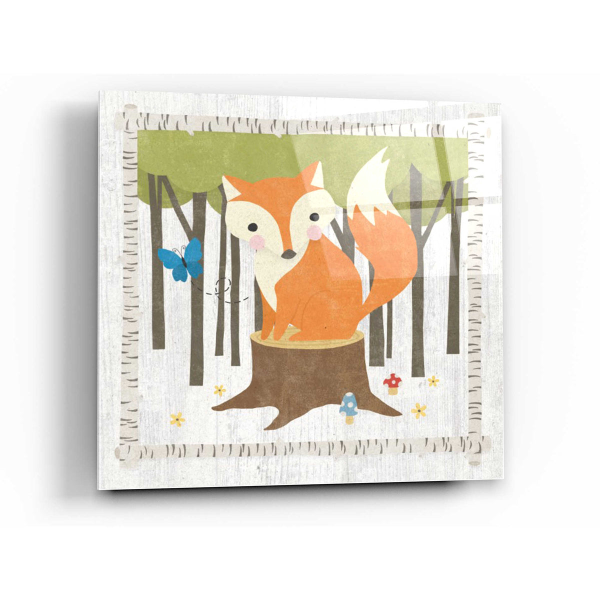 Epic Art 'Wood Hideaway Fox' by Moira Hershey, Acrylic Glass Wall Art