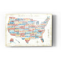 Epic Art 'US City Map' by Michael Mullan, Acrylic Glass Wall Art