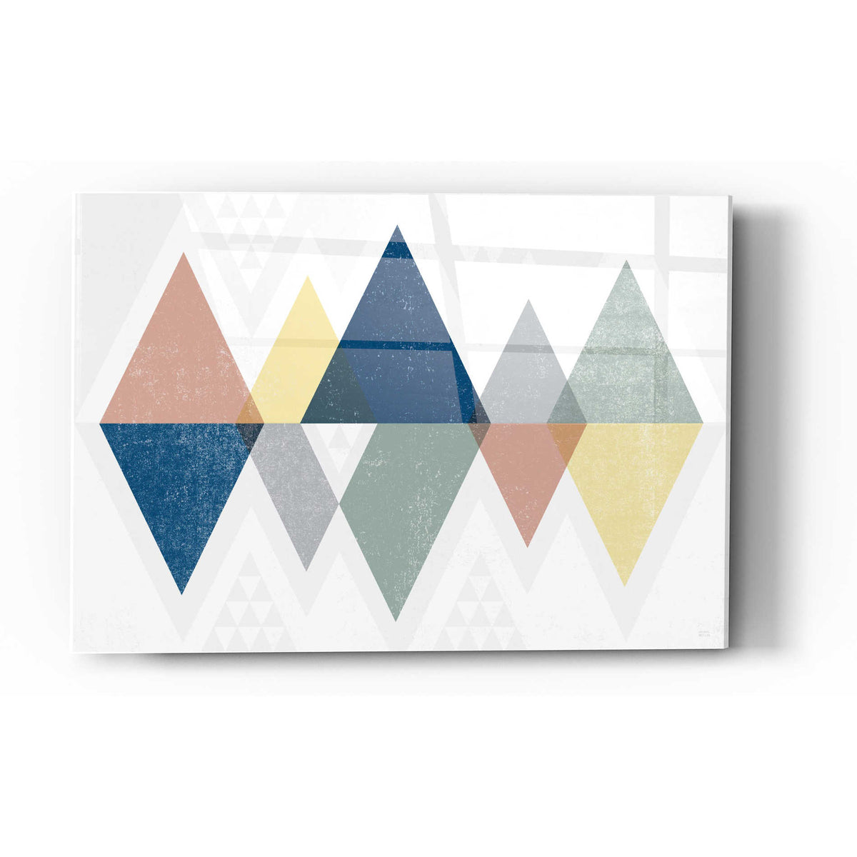 Epic Art 'Mod Triangles II Soft' by Michael Mullan, Acrylic Glass Wall Art