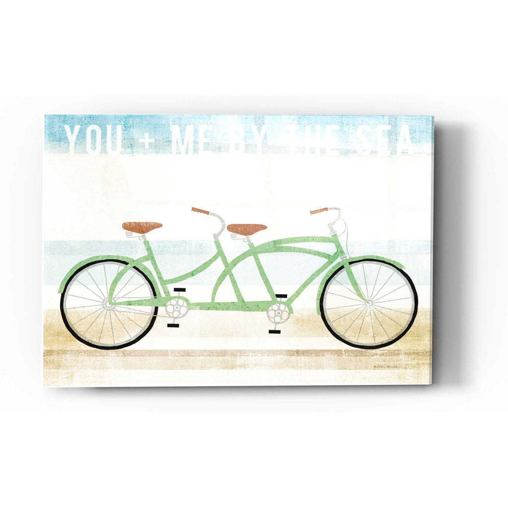 Epic Art 'Beach Cruiser Tandem v2' by Michael Mullan, Acrylic Glass Wall Art