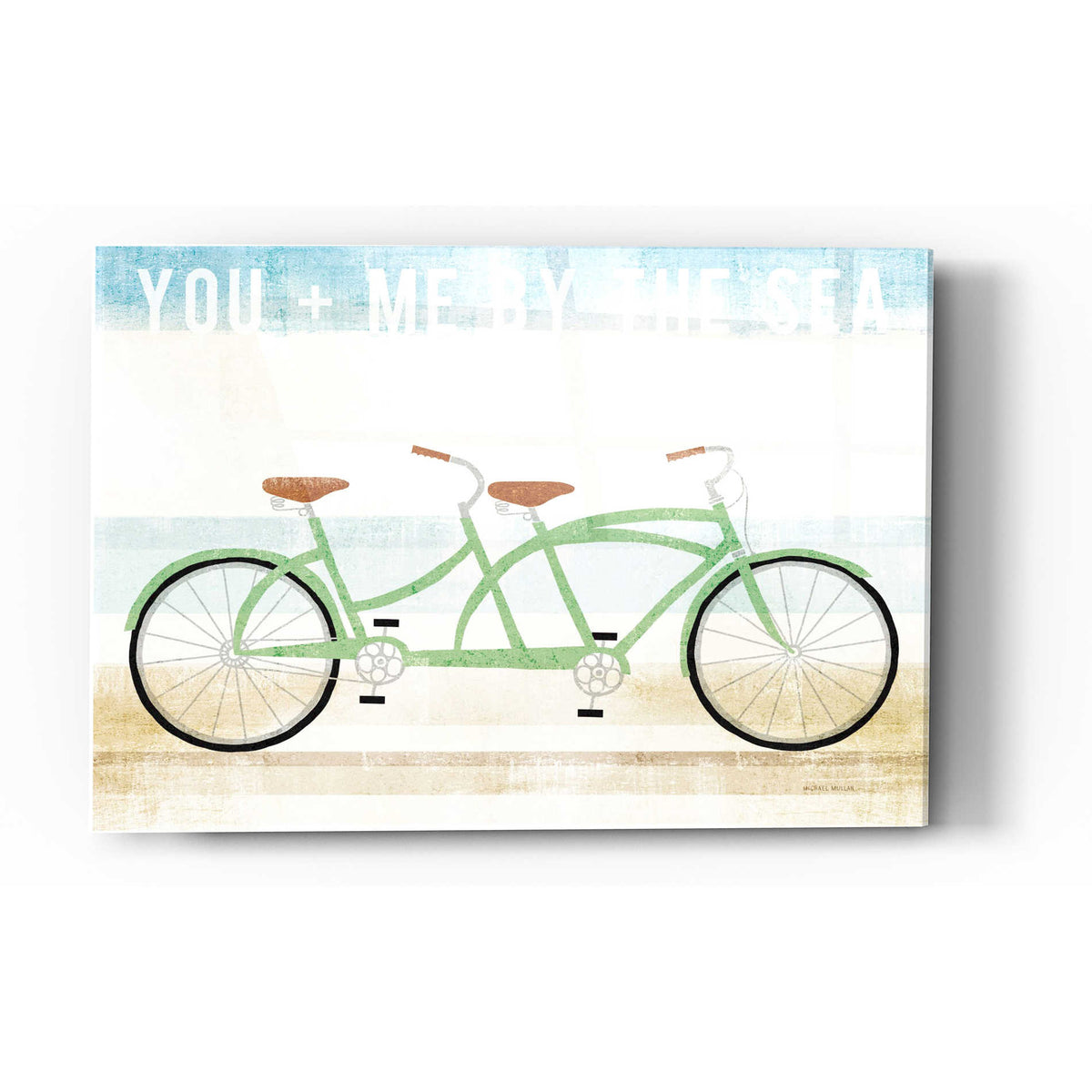 Epic Art 'Beach Cruiser Tandem v2' by Michael Mullan, Acrylic Glass Wall Art