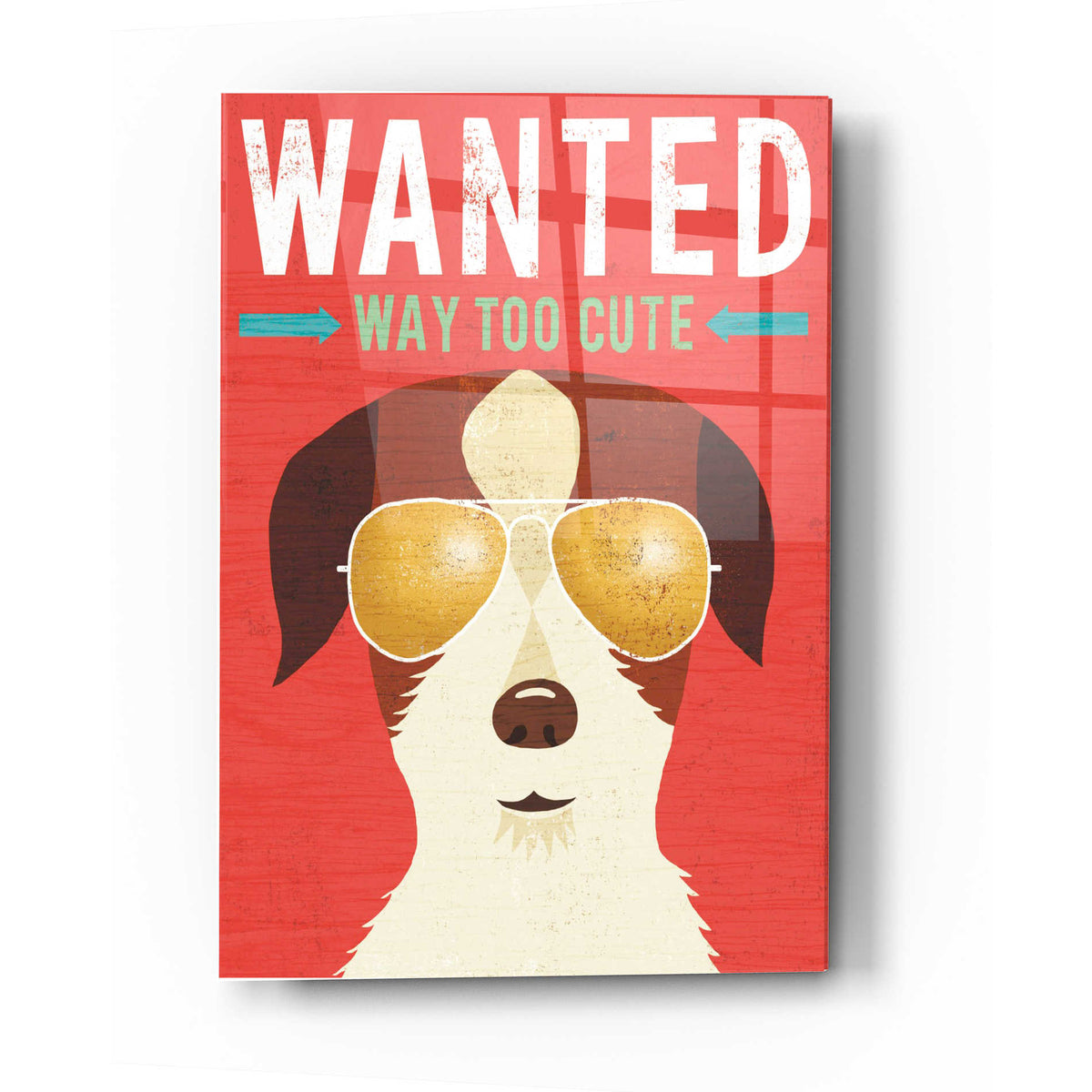Epic Art 'Beach Bums Terrier I Wanted' by Michael Mullan, Acrylic Glass Wall Art