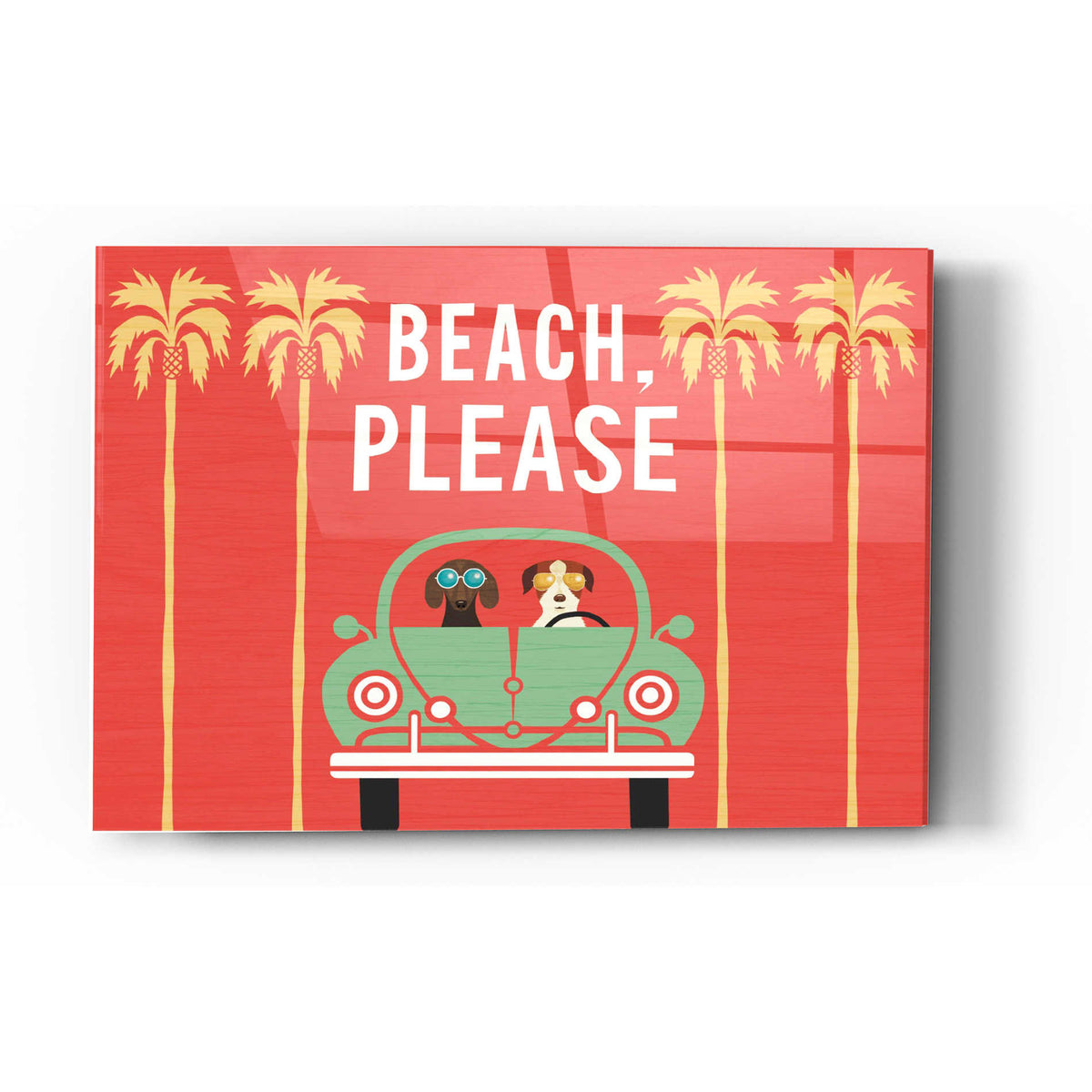 Epic Art 'Beach Bums Beetle I' by Michael Mullan, Acrylic Glass Wall Art