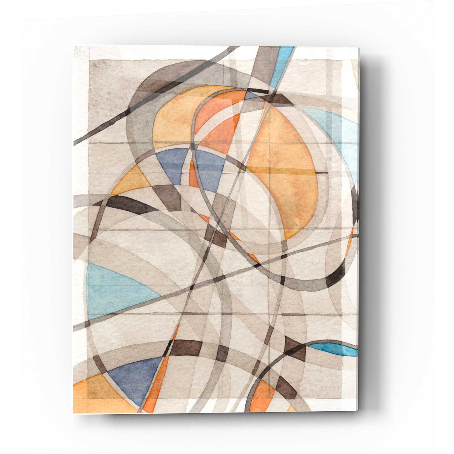 Epic Art 'Ovals & Lines I' by Nikki Galapon Acrylic Glass Wall Art