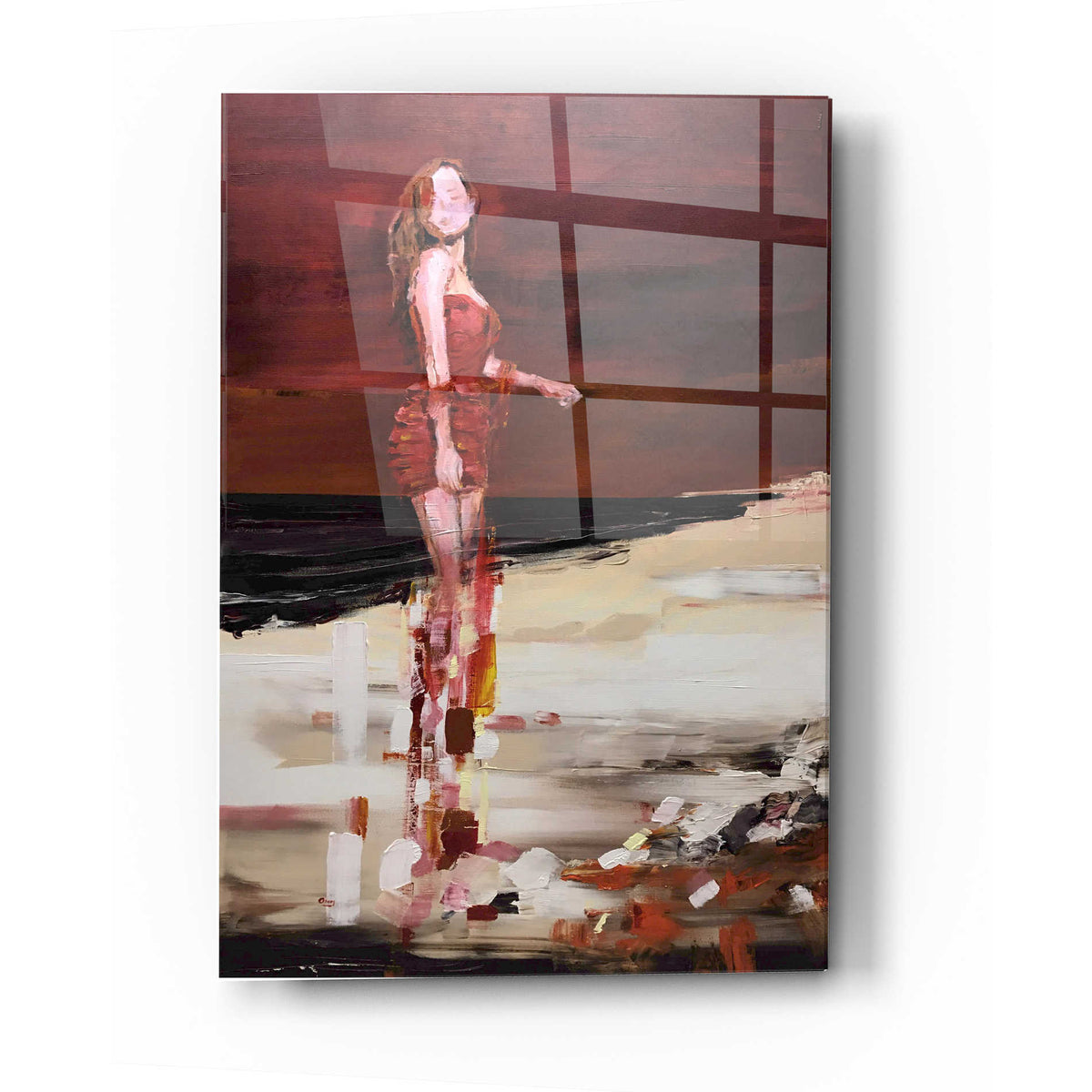 Epic Art 'In Red' by Oscar Alvarez Pardo, Acrylic Glass Wall Art