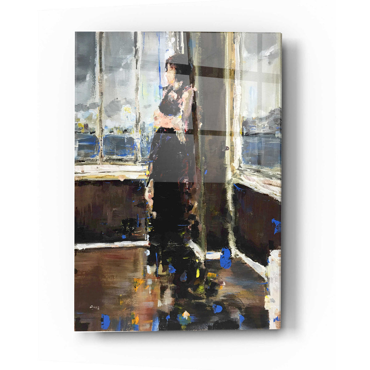 Epic Art 'At The Corner' by Oscar Alvarez Pardo, Acrylic Glass Wall Art
