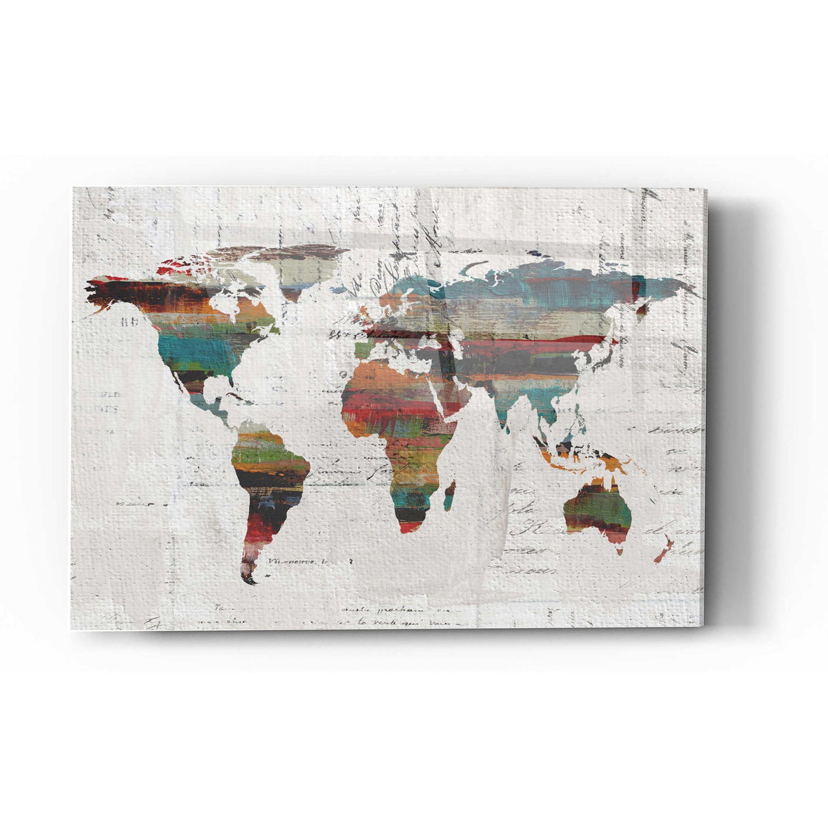 Epic Art 'Painted World Map IV' by Irena Orlov, Acrylic Glass Wall Art