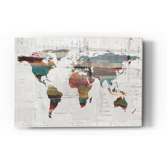 Epic Art 'Painted World Map IV' by Irena Orlov, Acrylic Glass Wall Art